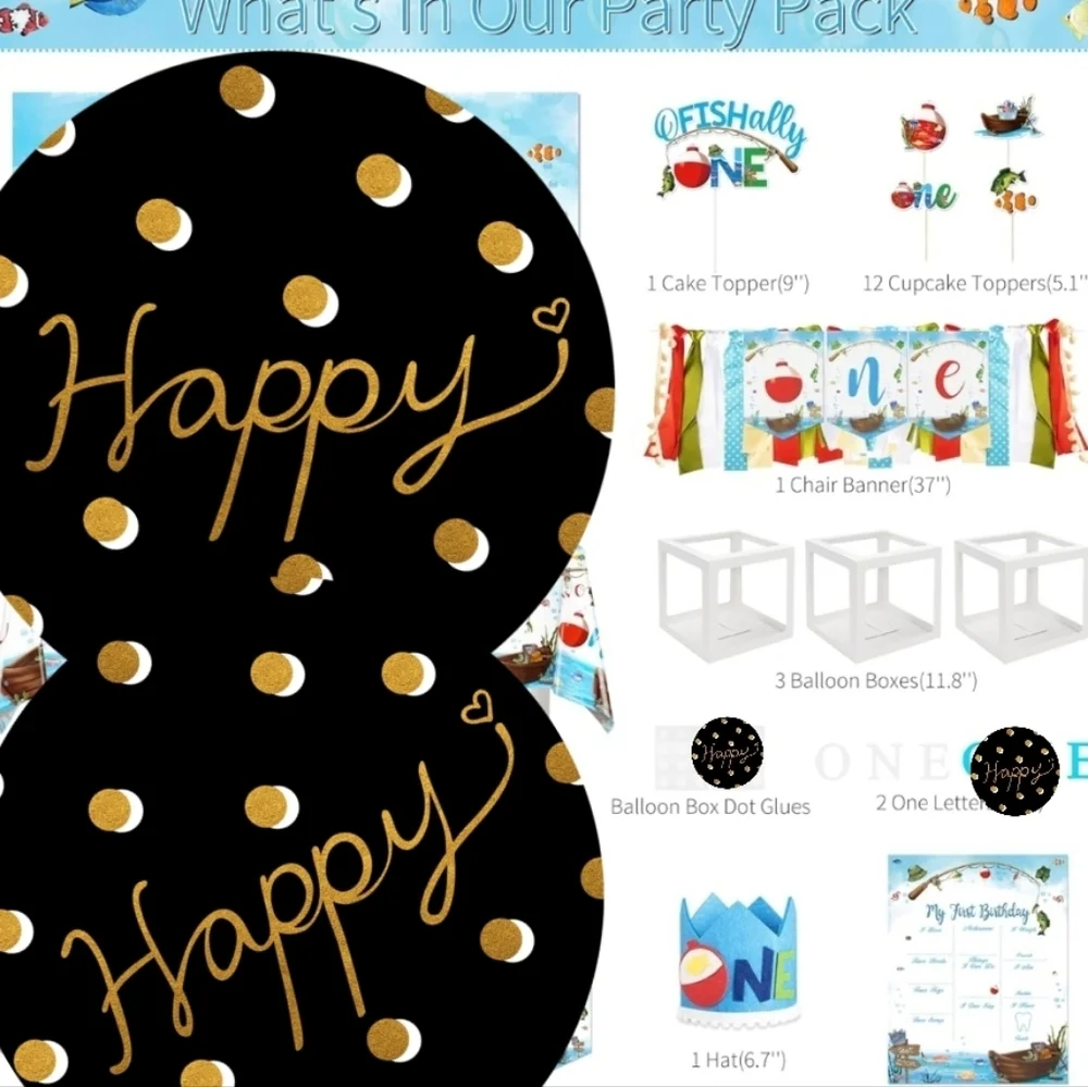 Ofishally One Birthday Supplies For First Birthday Party